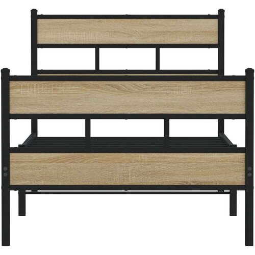 VidaXL metalni okvir kreveta bez madraca boja hrasta sonome 80x200 cm Slike