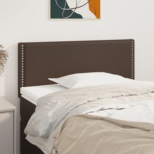 VidaXL Posteljno vzglavje rjavo 90x5x78/88 cm umetno usnje Slike