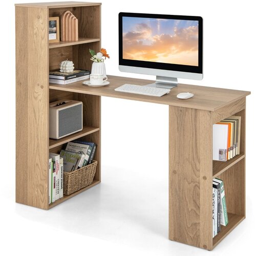 Costway Računalniška miza z regalom 122cm, (5000006994) Cene