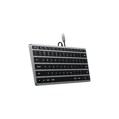 Satechi Žična tipkovnica Slim W1 USB-C BACKLIT, ZDA, vesoljsko siva Slike