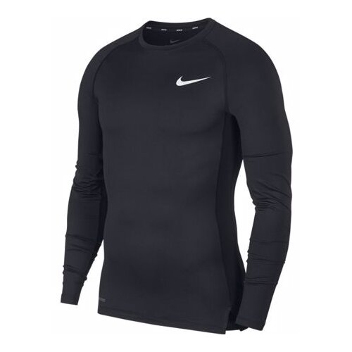Nike Pro Long-Sleeve Compression Top, Black/White, (20490644) Cene