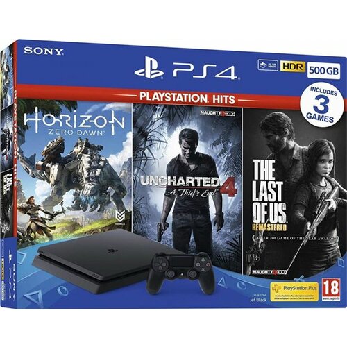 Sony PlayStation 4 Slim 1TB + 3 igre Horizon Zero Dawn + Uncharted 4 + The Last of Us Cene