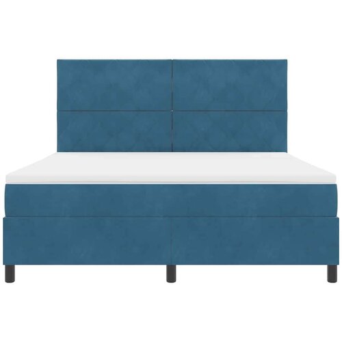 Box spring krevet Tamno plava 180 x 200 cm Bar&amp;scaron;un Slike