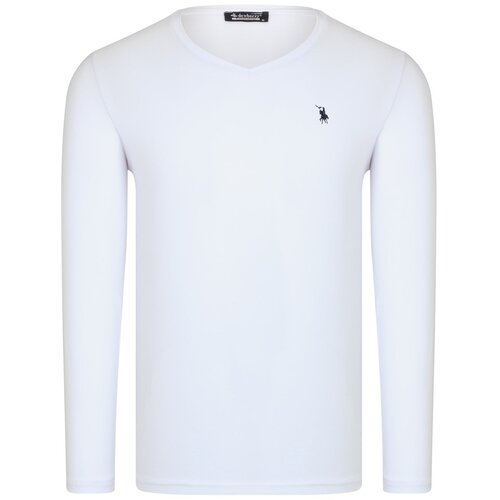 Dewberry TRIPLE SET T8587 V COLLAR MEN'S SWEATSHIRT-LACİVERT-ANTHRACITE-WHITE Cene