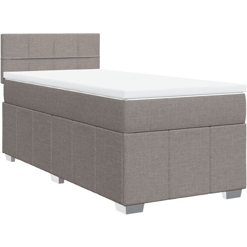 Maison Chic Box spring postelja - Vzmetna postelja z vzmetnico taupe 100x200 cm blago SL5063, (21887684) Cene