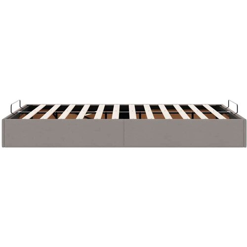 VidaXL Otomanski okvir kreveta bez madraca smeđesivi 120x200cm tkanine Slike
