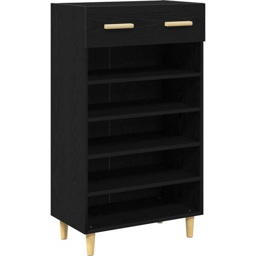  Ormar za cipele Crni hrast 60 x 35 x 105 cm Konstruirano drvo - Crni hrast Slike
