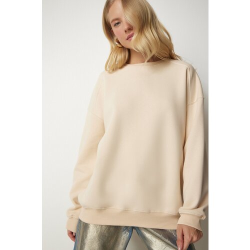 Happiness İstanbul Women's Cream Firm Shark Oversized Sweatshirt |  ePonuda.com