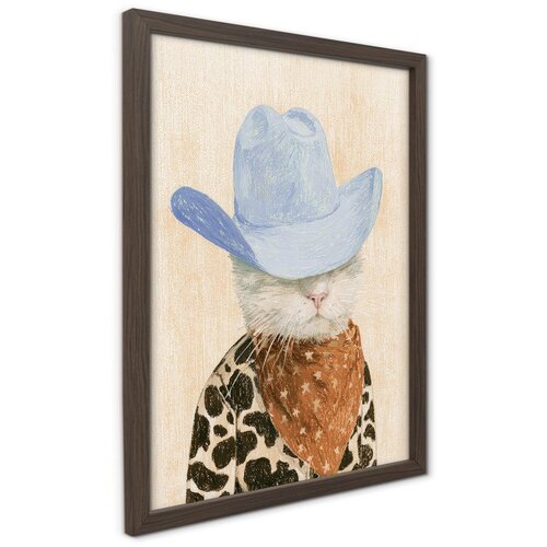 Styler Tiskana slika z okvirjem 30x40 cm Howdy Cat &amp;ndash; Slike