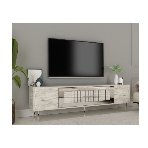 Hanah home tv polica Dekolp3 ephesus marble silver Slike