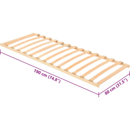  Re&amp;scaron;etkasta podloga za krevet s 19 letvica 80x190 cm Slike