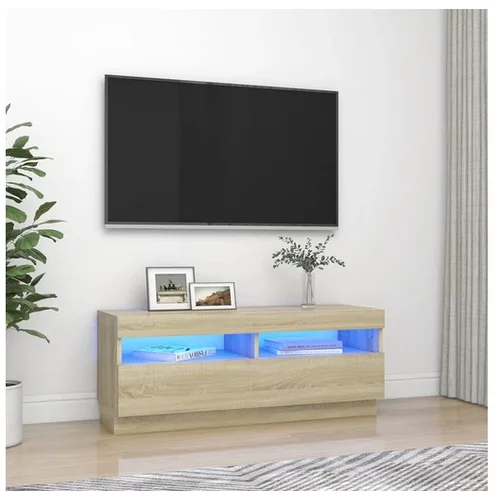  TV omarica z LED lučkami sonoma hrast 100x35x40 cm