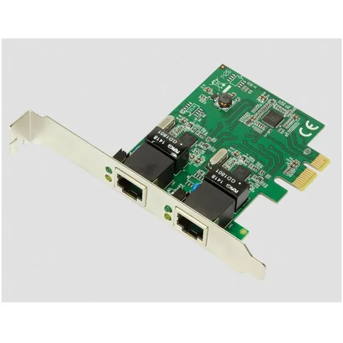 Logilink Mrežna kartica PCIe 2x LAN RJ45 100/1000 (PC0075), (20518646)