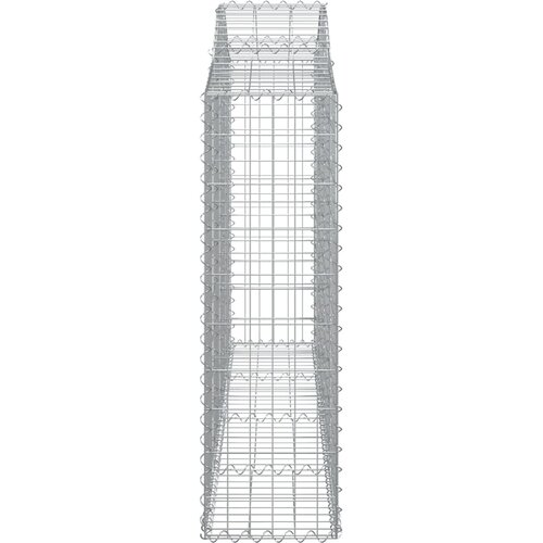  Lučne gabionske ko&amp;scaron;are 14kom 200x30x100/120cm pocinčano željezo Slike