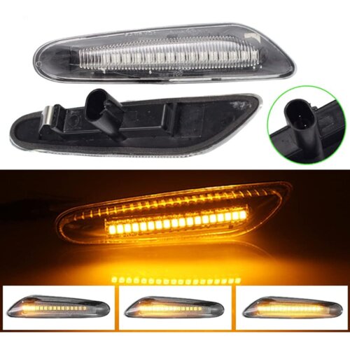  LED Dinamički migavci za BMW E90, E91, E92, E87, E60, E46, Providni (Crystal) Cene