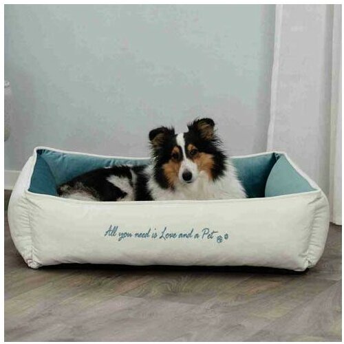 Trixie Pet’s home krevet za pse krem-petrolej 80x60cm Slike