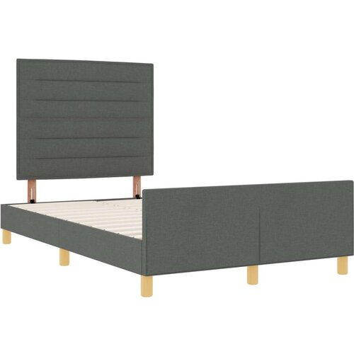  Krevet od tamno sive tkanine 120x200 cm Slike