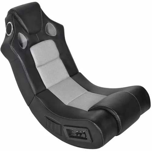  Crno-siva stolica za ljuljanje od umjetne kože s audio