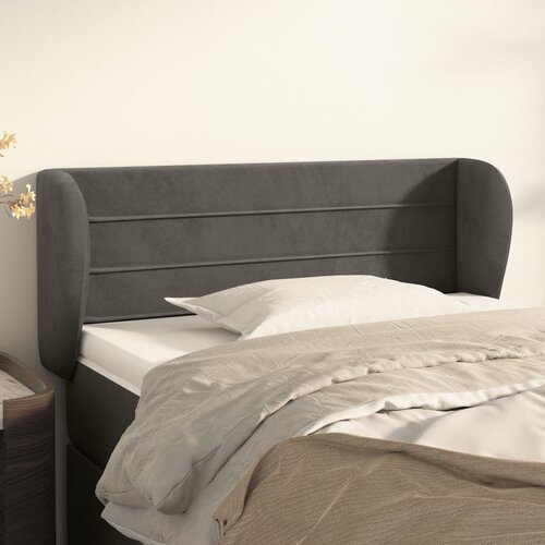vidaXL Vzglavje z ušesi temno siv 103x23x78/88 cm žamet Cene