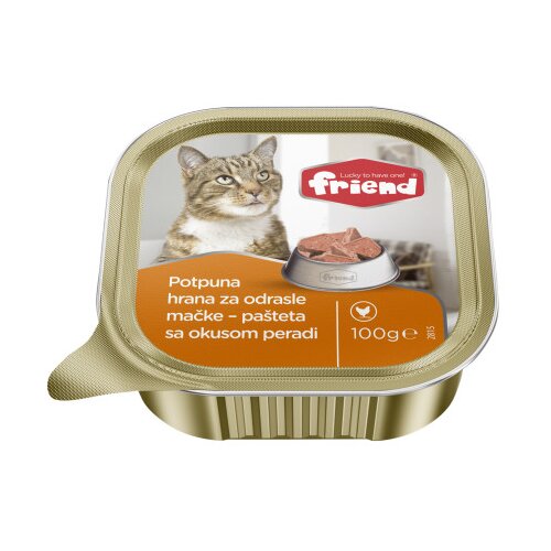 Friend Pa&amp;scaron;teta za mačke sa okusom peradi 100g Slike