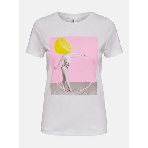 Only White T-shirt with print Violet - Women Slike
