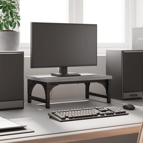vidaXL Stalak za monitor siva boja hrasta 37x23x14cm konstruirano drvo Cijene