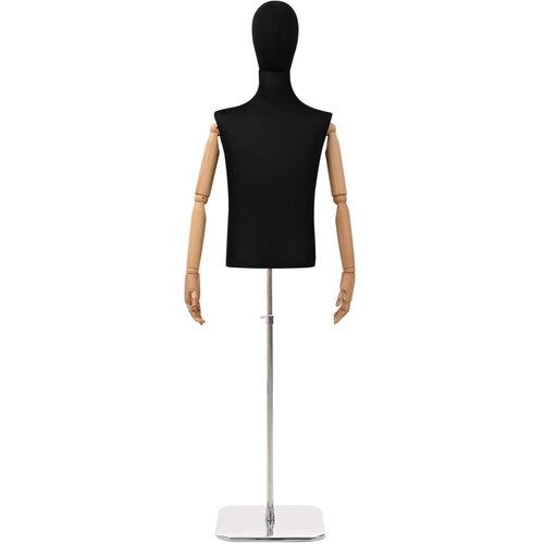  Podesiva lutka 170-218 cm s postoljem Mu&scaron;karac PP Crna Cijene