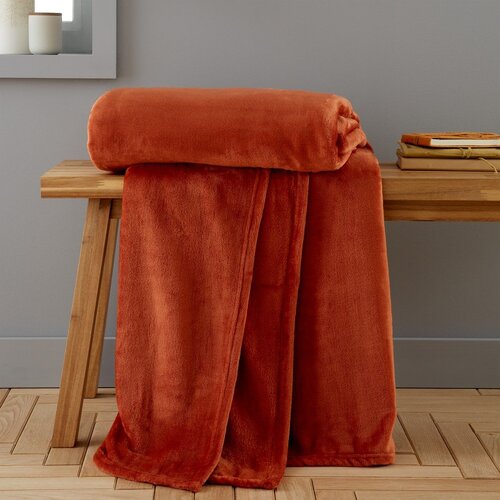 Catherine Lansfield Oranžna odeja iz mikropli&amp;scaron;a 130x170 cm Raschel Velvet &amp;ndash; Slike