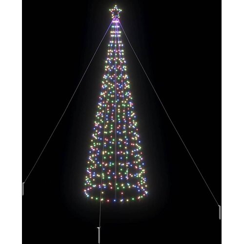  LED Božićno drvce s zemljanim klinovima &amp;Scaron;areni 400 cm Željezo Slike