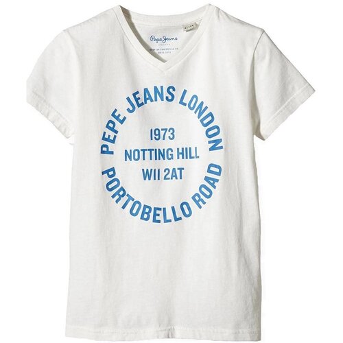 PepeJeans Majice s kratkimi rokavi PB500881 Bela Cene