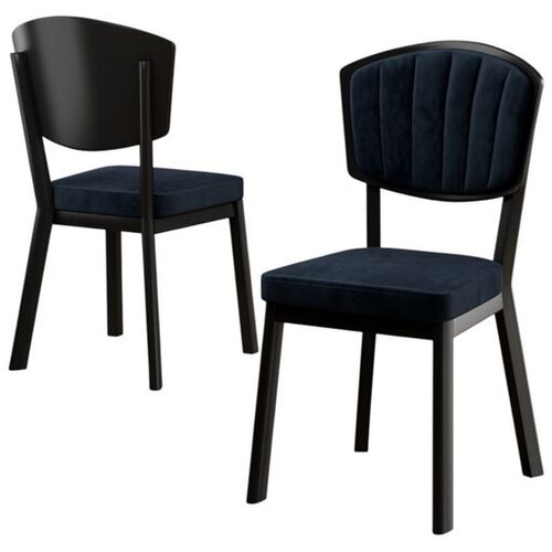 Hanah home set trpezarijskih stolica Nape 6 kom, antracit tkanina Babyface, crne metalne noge Cene