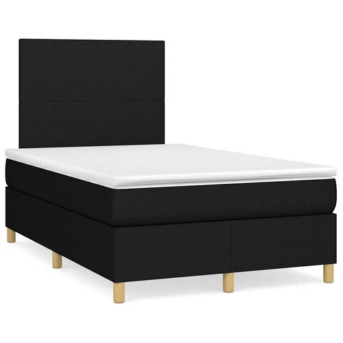  box spring s madracem LED crni 120 x 190 cm od tkanine Cijene