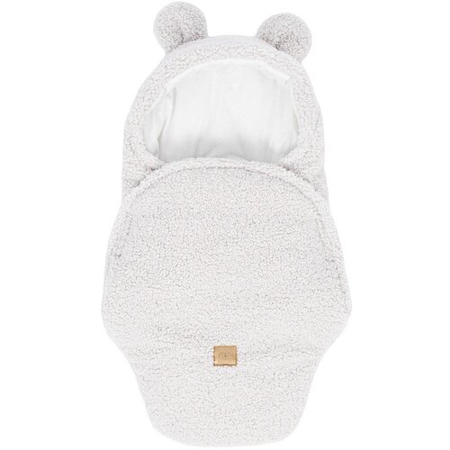 MeowBaby Povoj za bebe boje slonovače s janjetinom 45x80 cm - Slike