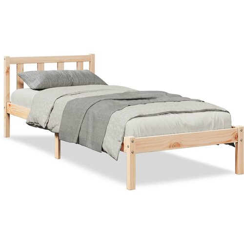 Maison Chic Daljši Posteljni Okvir - Dvoposteljna postelja brez vzmetnice 100x210 cm trdna borovina, (22081464) Cene