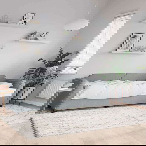  Dnevni krevet s madracem svjetlosivi 90 x 200 cm od tkanine Cijene