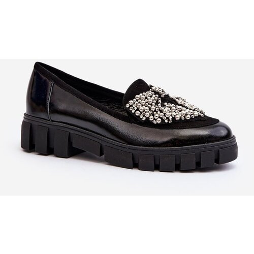 Laura Messi Polished Women&amp;#039;s Moccasins 2785 Black Slike
