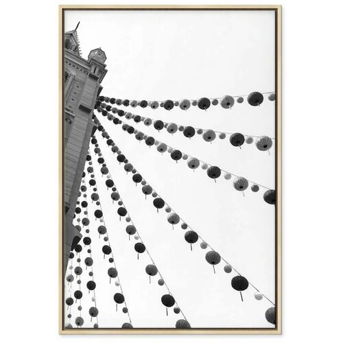  Slika - Joyful Festival (1 Part) Vertical 40x60 U prirodnom drvenom okviru Slike