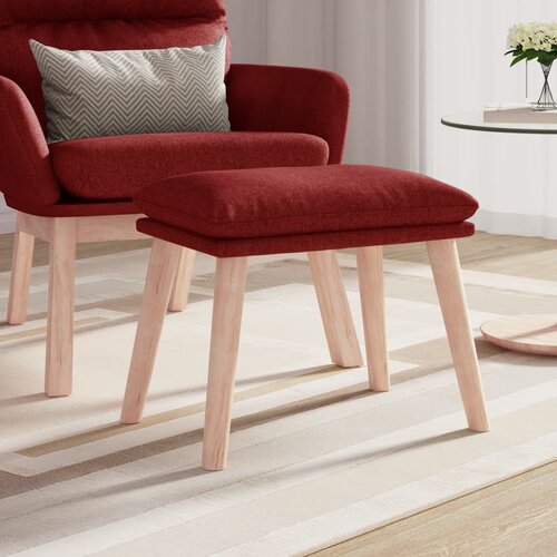  Tabure crvena boja vina 45 x 29,5 x 35 cm od tkanine Slike