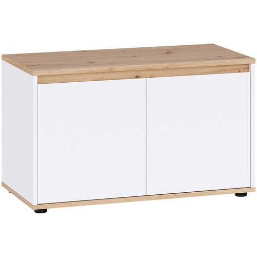 CARRYHOME GARDEROBNA KLOP bela, hrast artisan Cene
