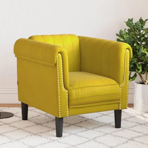  Fotelja žuta baršunasta