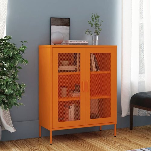Furnova Omara za shranjevanje oranžna 80x35x101,5 cm jeklo, (21954195) Cene