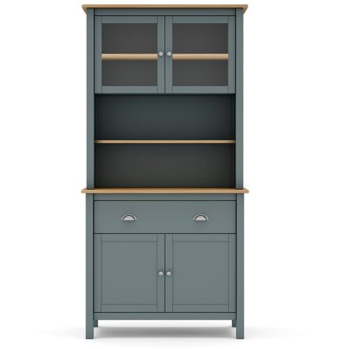 Marckeric Zelena/naravna vitrina iz masivnega bora 90x180,5 cm Misti – Marckeric Cene