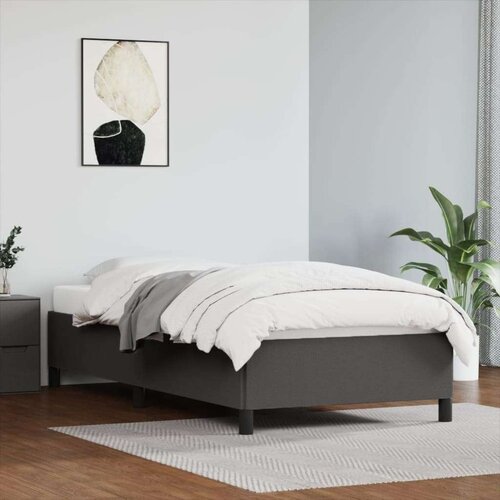 VidaXL Okvir za krevet sivi 90x190 cm od umjetne kože Slike