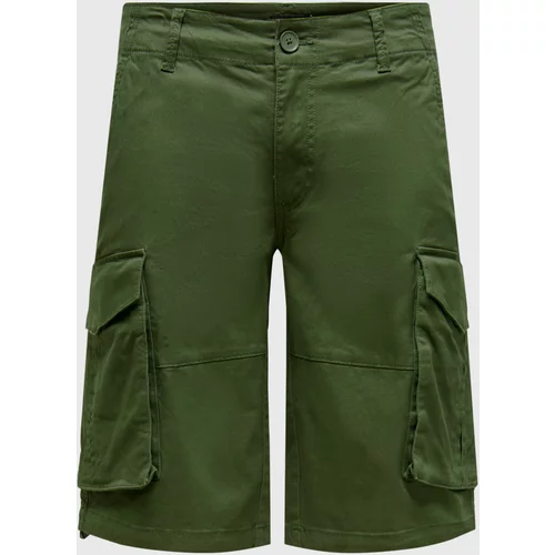 Only & Sons Kargo hlače 'Kim' temno zelena