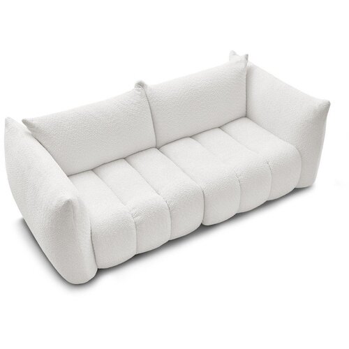 Bobochic Paris Bela sedežna garnitura iz tkanine boucl&amp;eacute; 234 cm Azra &amp;ndash; Slike