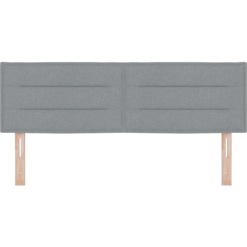 VidaXL LED uzglavlje s linijama dizajna svjetlosivo 80 cm tkanina Slike