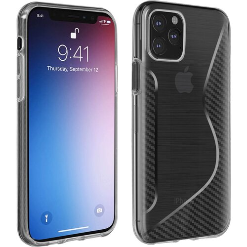 AVIZAR Zašcitna torbica serije S-Line, Brushed in Carbon ucinek - Transparent str. Apple iPhone 11 Pro Max, (20720502) Cene