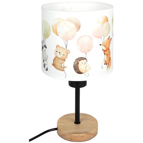 Brilagi Stona lampa BOBO WOOD 1xE27/25W/230V hrast/crna/bela/životinjice Slike