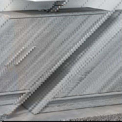 vidaXL Ormarić za umivaonik boja hrasta 63x29x55 cm konstruirano drvo Cene