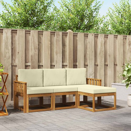 Set vanjskih sofa 4 kom. Prirodna i krem Smeđa 189,5 x 122,5 x 73 cm Cene